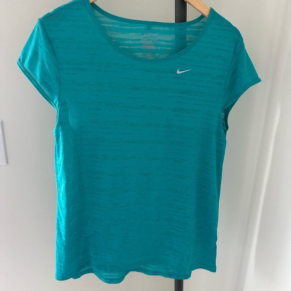 Nike Tops - Nike Blue Fitted Cap Sleeve T-Shirt